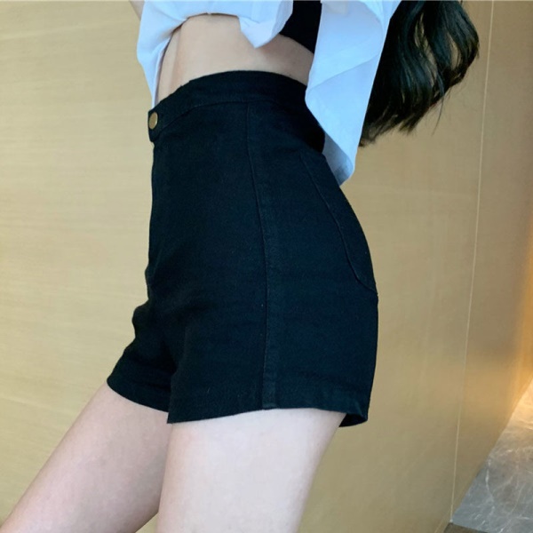 2023夏季新款牛仔短裤女外穿高腰显瘦打底靴裤紧身包臀网红热